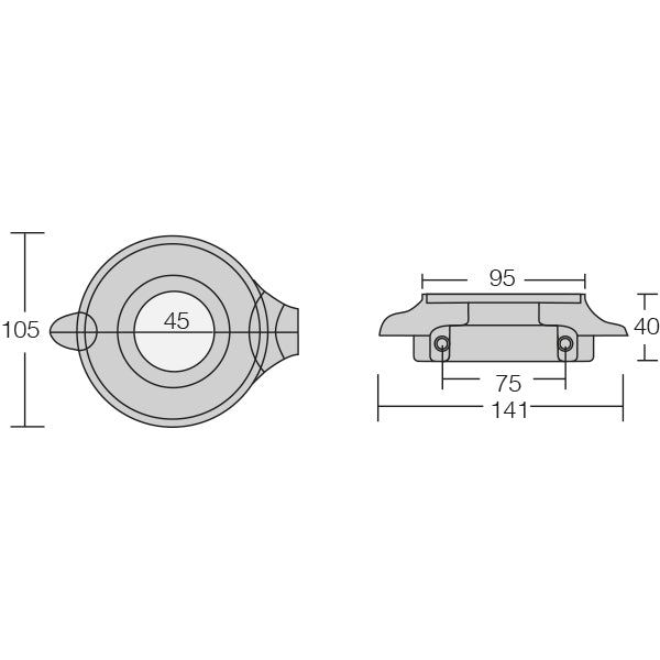 1852 Zinkring 2-delt for Volvo drev 3888305 130S & 150S-2