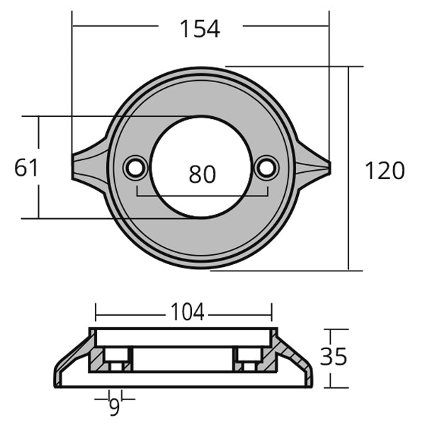 1852 AQ-drev zinkring 875815-2