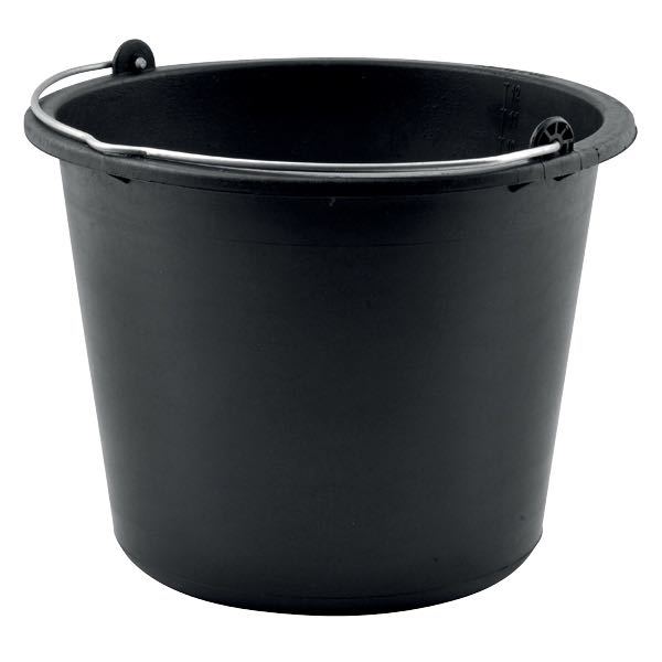 Plast spand 12ltr. sort-1
