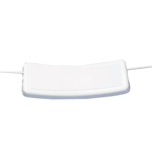 Ryglæn af polyethylen 38x12 cm. Passer til 6 - 10 mm wire.-1