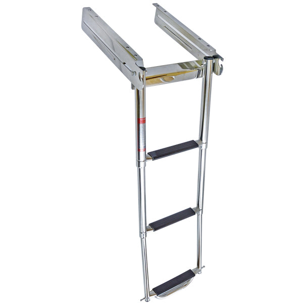 Badestige 4 trin i kassette monteres under bådplatform m/lås-1