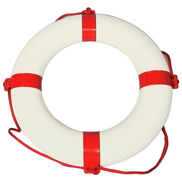 Redningskrans hvid udvendig Ø58cm indvendig Ø34cm-1