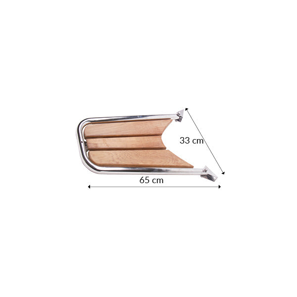 Stævnplatform med teak 65x33cm ø32mm rør-2