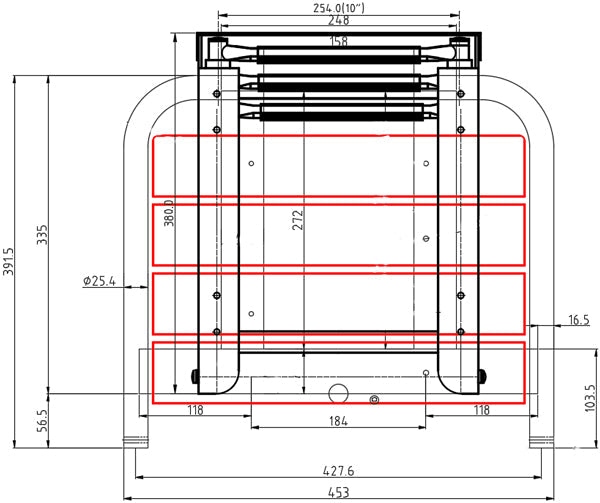 Badeplatform med 3-trins stige L-45cm d-39cm-2