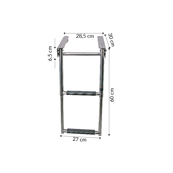 Badestige teleskop i kassette til platform 2 trin b-285mm-2