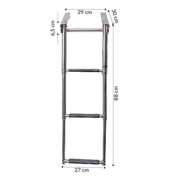 Badestige teleskop i kassette til platform 3 trin b-290mm-2