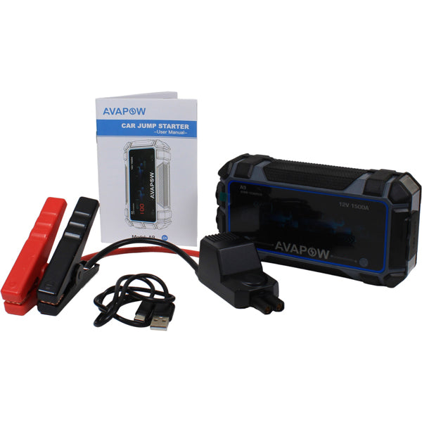 Avapow A9 jump starter 12V, peak 1500Amp-3