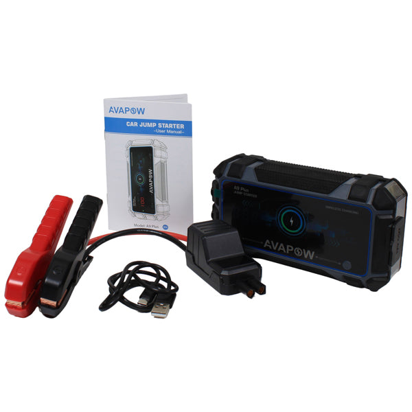 Avapow A9 Plus jump starter 12V, 2000Amp leveres med taske-3