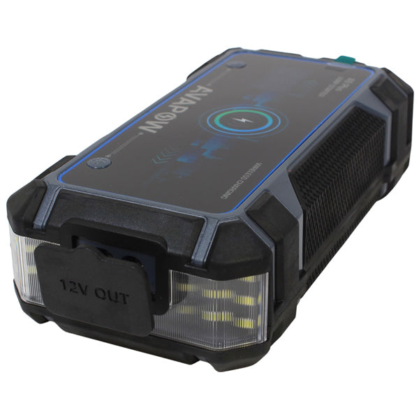 Avapow A9 Plus jump starter 12V, 2000Amp leveres med taske-12