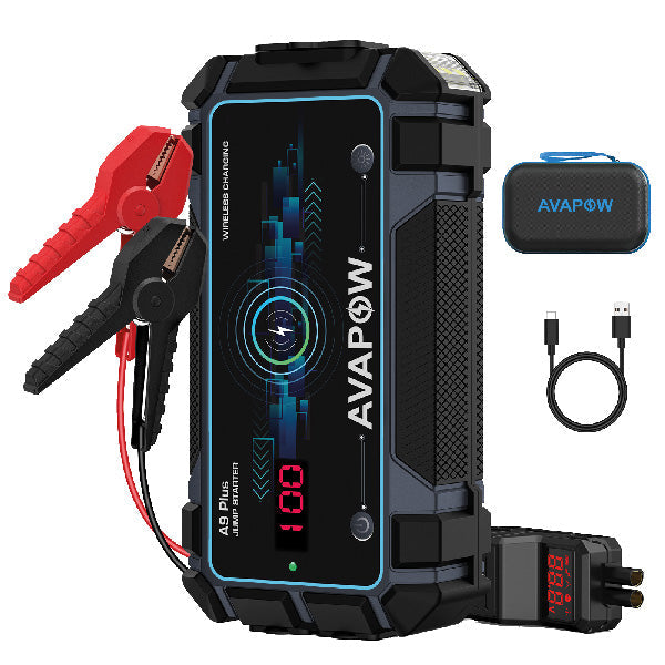 Avapow A9 Plus jump starter 12V, 2000Amp leveres med taske-1