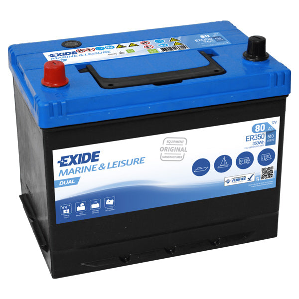 Exide Batteri Nautilus 80Ah dual-1