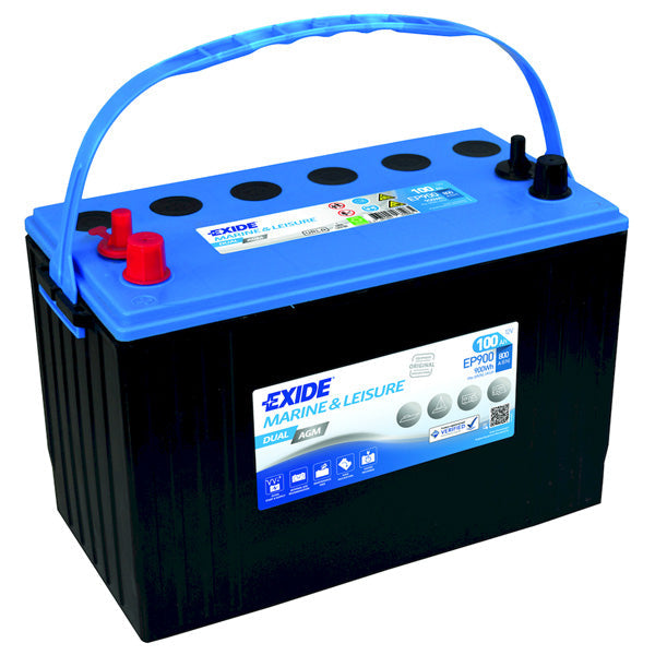 Exide Batteri dual AGM 720cca - 100Ah gevind-1
