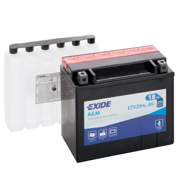 Exide 12V AGM batteri ETX20HL-BS-1