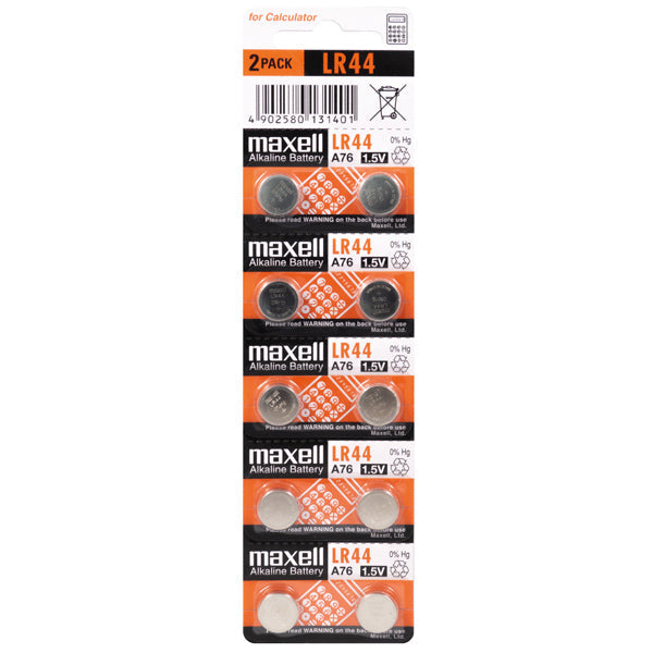 Maxell Alkaline LR44 batterier - 10stk-1