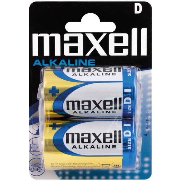 Maxell Alkaline D / LR20 batterier - 2stk-1