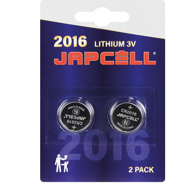 Japcell CR2016 3V lithium batteri 2 stk-1