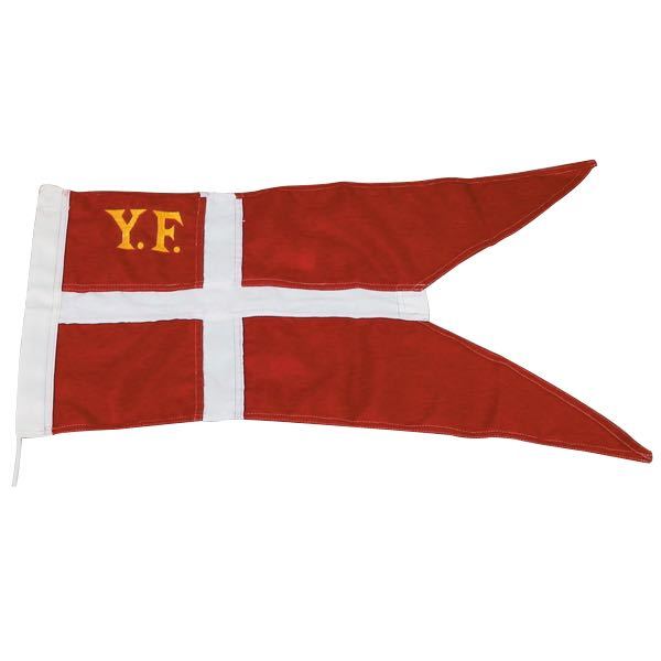 1852 Yacht flag syet & med Ø3mm 25cm snor-4