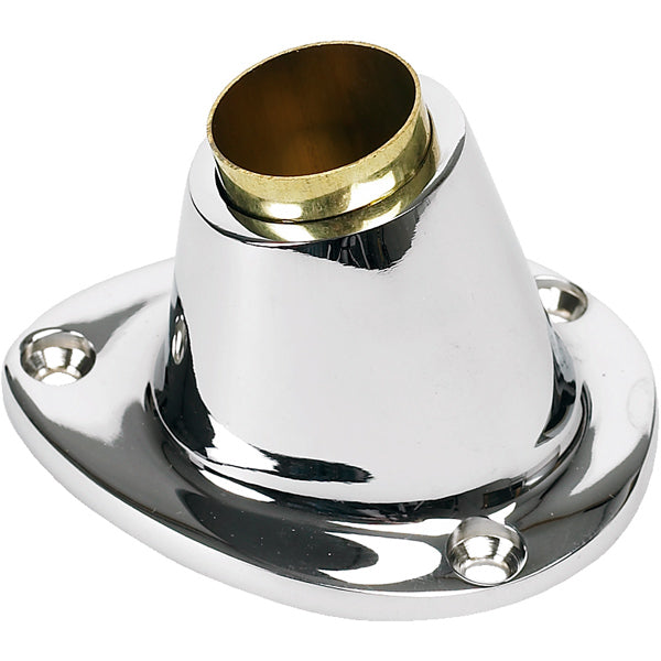 Flagstangsholder dæksmonteret ø: 25mm forkromet messing-1