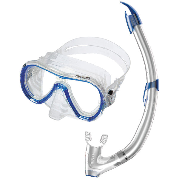 SEAC Giglio Snorkelsæt maske og snorkel blå str. voksen-1