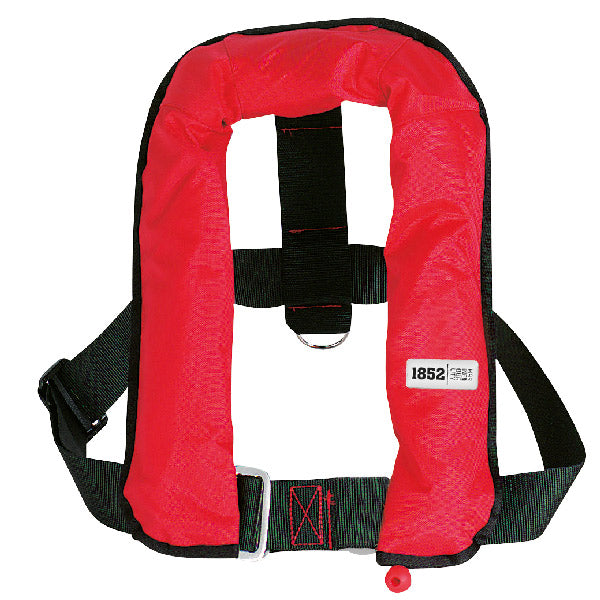 1852 Classic automatisk børnvest m/harness, rød - 150N ISO-1