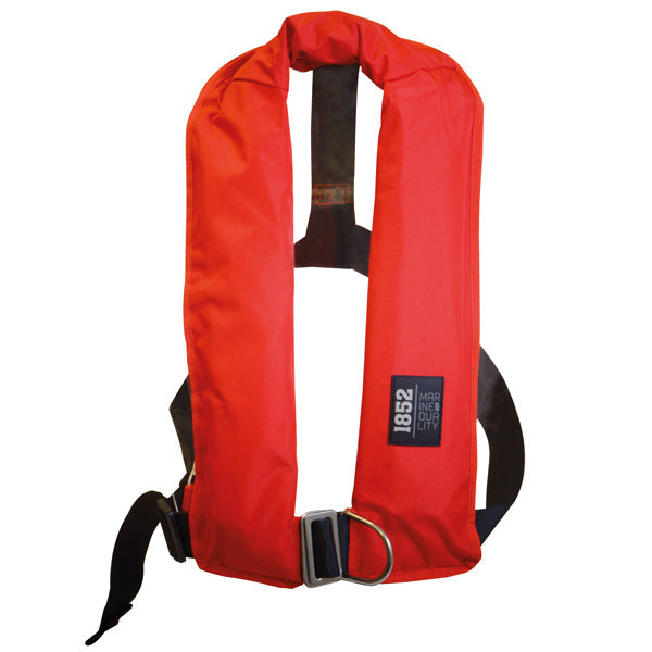 1852 Classic automatisk redningsvest, rød m/harness 150N ISO-1