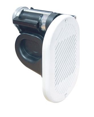 El-horn 12V til indbygning hvid-1
