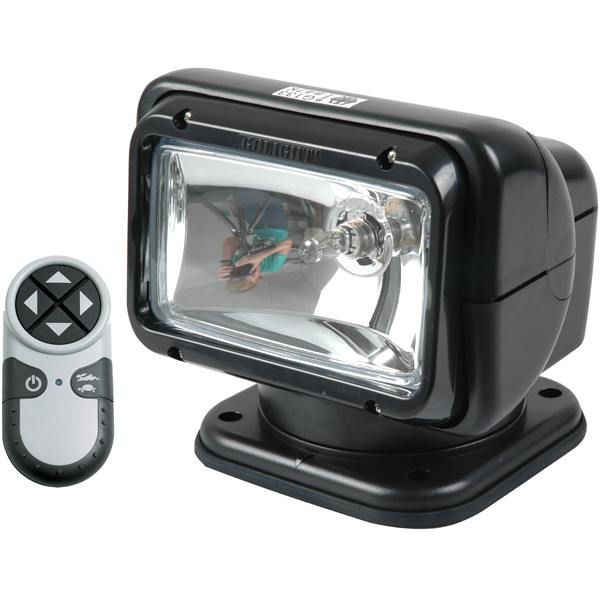 Golight Søgelygte sort 12V med trådløs fjernbetjening-1