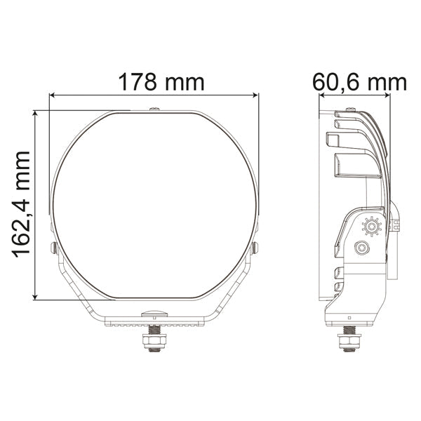 1852 7" LED Spot 10-30Vdc, 164W LED, Combo 8936lm-4