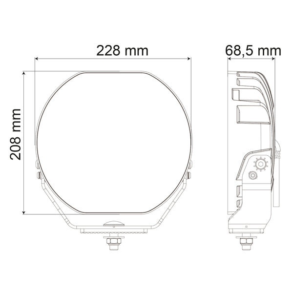 1852 9" LED Spot 10-30Vdc, 216W LED, Combo 13614lm-4