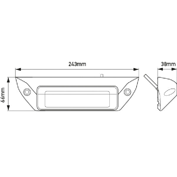 Hella dækslys sort LED 1200 lumen vinklet 45 gr. 12/24v-3