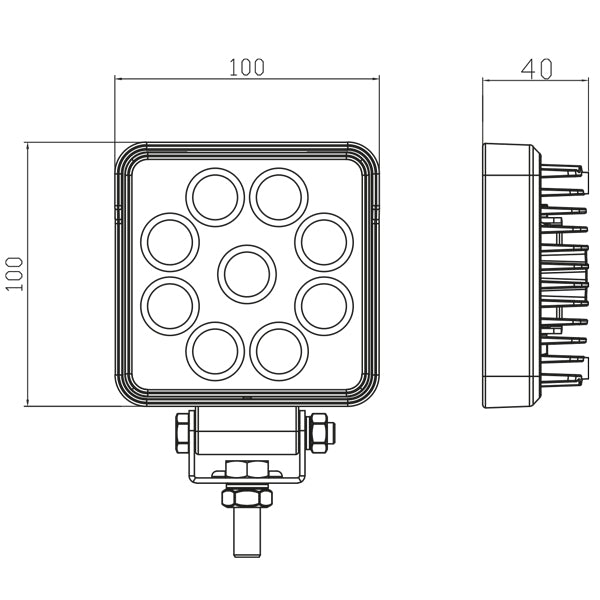 1852 dækslys 10-30Vdc, 13,5W Osram LED, Flood, 1210 lumen-4