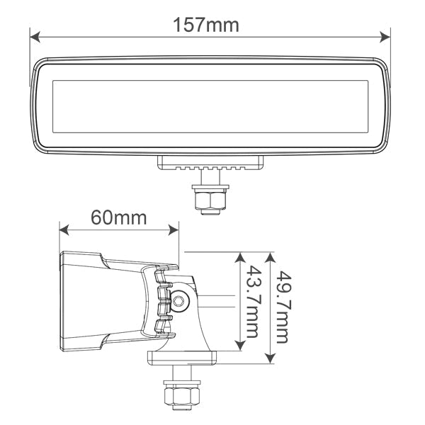 1852 dækslys 10-30Vdc, 30W Osram LED, Flood, 2880 lumen-4