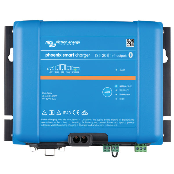 Victron Phoenix Smart IP43 Batterilader – 12/24V med Bluetooth husk 1250856-1