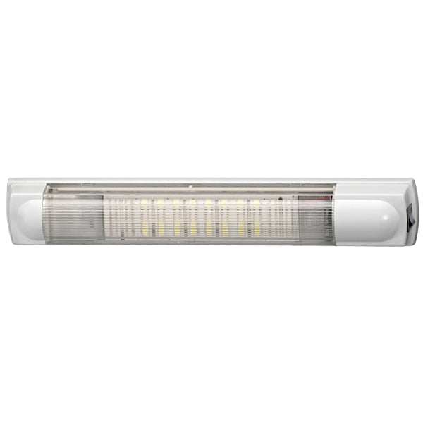 Hella hvid led lysstofarmatur med afbryder 10-31volt 3,5w-1