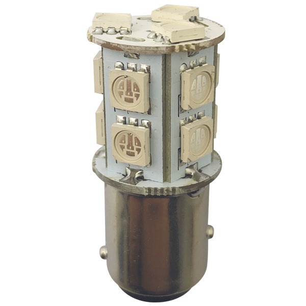 1852 LED lantern pære BAY15D 10-36Vdc 2,2/20W grøn - 2 pak-1