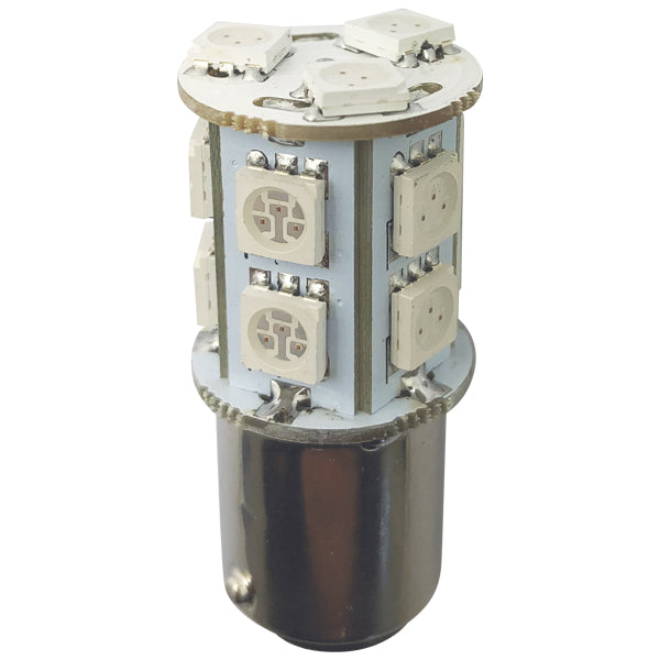 1852 LED lantern pære BAY15D 10-36Vdc 2,2/20W rød - 2 pak-1