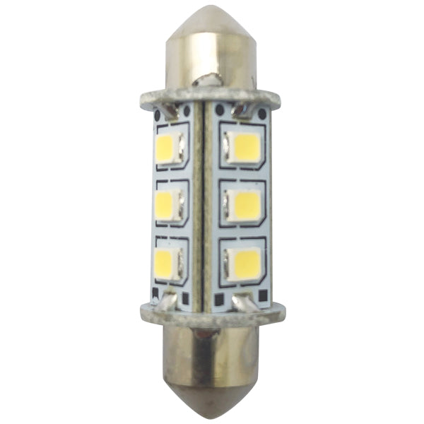 1852 LED lantern pinolpære 37mm 10-36V 1,2/10W 6000K - 2 pak-1