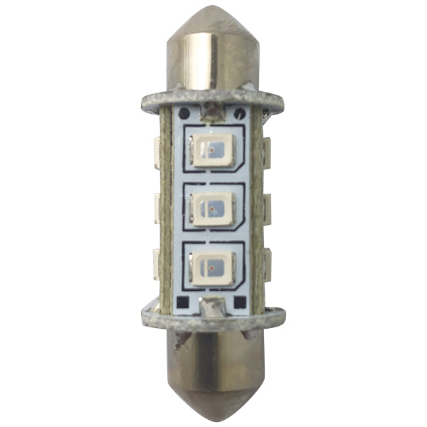 1852 LED lantern pinolpære 37mm 10-36V 1,2/10W rød - 2 pak-1