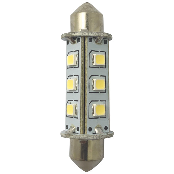1852 LED lantern pinolpære 42mm 10-36V 1,2/10W 6000K - 2 pak-1