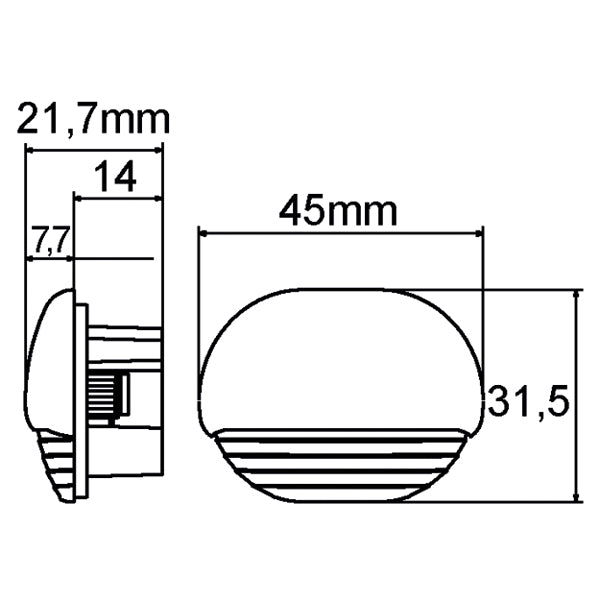 Hella easy fit LED lampe IP67 hvid  12V/24V -varm hvid lys