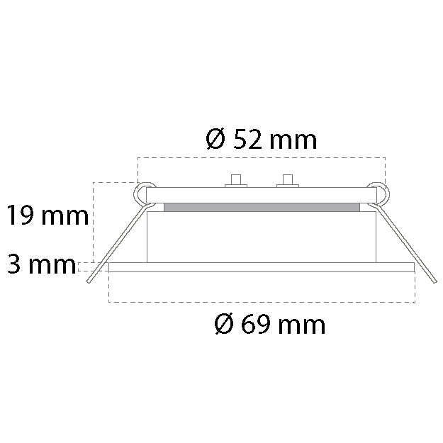 Casolux Maria LED indbygningsspot, lille 3000K 10-32v-6