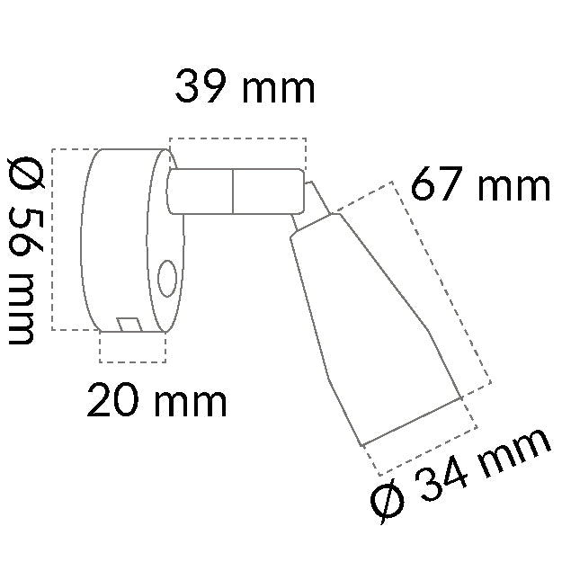 Casolux Mary Wall væglampe RF stål 3000K 10-30v-3