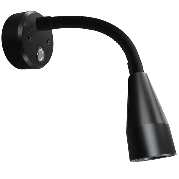 Casolux Mary Flex væglampe flex mini alu. sort 3000K 10-30v-1