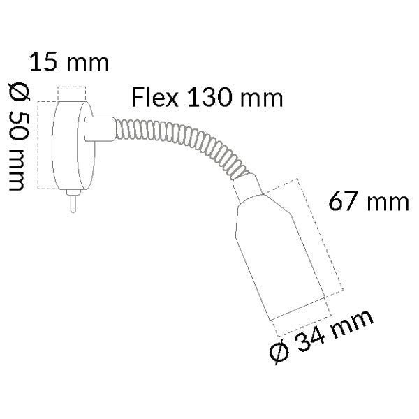 Casolux Mary Special flex væglampe alu. sort 3000K 10-30v-2