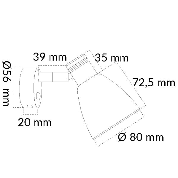 Casolux Martha væglampe flex RF og med glas 3000K 10-30v-2