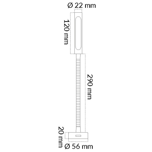 Casolux Malene Touch bord kortlampe 3000K 10-29v-2