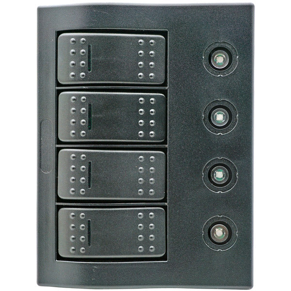 1852 Elpanel med automat sikringer, LED, 3 kontakter + 1 (on-1