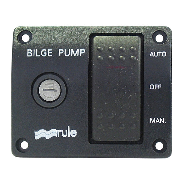 Rule pumpepanel 24v/32v med 3-vejs kontakt og sikring-1