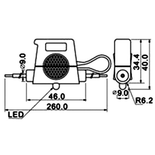 Vandtæt sikrings holder 30Amp med lys-2
