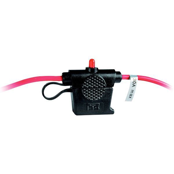 Vandtæt sikrings holder 30Amp med lys-1